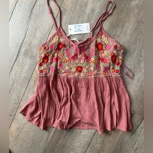 Mauve floral tank